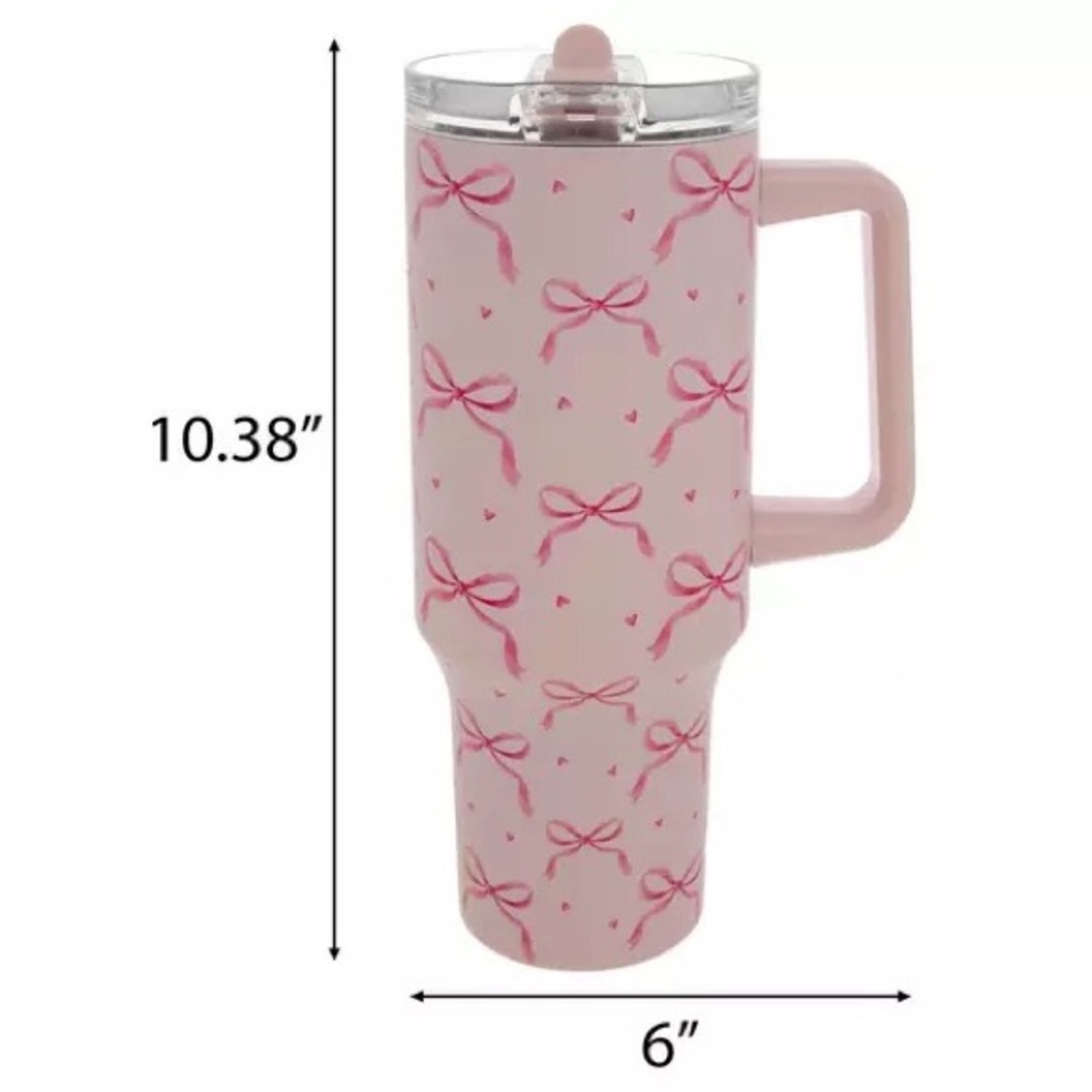 Pink Bows & Hearts Tumbler - Picture 3 of 3